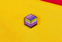 Load image into Gallery viewer, Non-Binary Bisexual Pride - Love Cube Pin-Pride Pin-PCHC_ENBY_BISX
