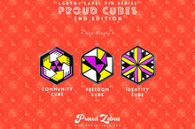 Load image into Gallery viewer, Non-Binary Flag - Community Cube Pin-Pride Pin-ENBY_ED2