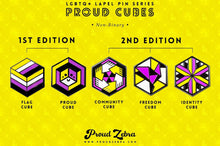 Load image into Gallery viewer, Non-Binary Flag - Community Cube Pin-Pride Pin-ENBY_ED1+2