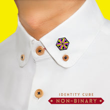 Load image into Gallery viewer, Non-Binary Flag - Community Cube Pin-Pride Pin-PCCC_ENBY