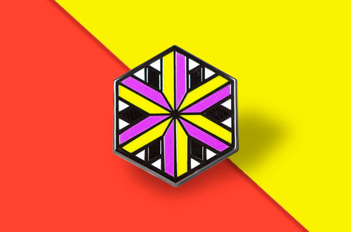 Non-Binary Flag - Identity Cube Pin