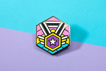 Load image into Gallery viewer, Non-Binary Pansexual Pride - Love Cube Pin-Pride Pin-PCMC_ENBY_PANS