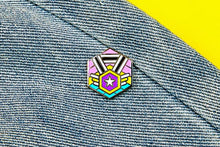 Load image into Gallery viewer, Non-Binary Pansexual Pride - Medal Cube Pin-Pride Pin-PCMC_ENBY_PANS