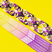 Load image into Gallery viewer, Non-Binary Pride Lanyards with reversible design by Proud Zebra in position 2