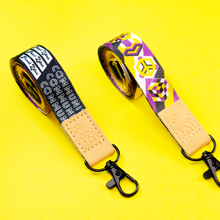 Load image into Gallery viewer, Non-Binary Pride Lanyards with reversible design by Proud Zebra in position 1
