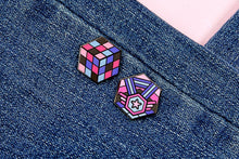 Load image into Gallery viewer, Omnisexual Flag - Medal Cube Pin-Pride Pin-OMNI_ED4
