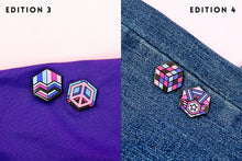 Load image into Gallery viewer, Omnisexual Flag - Medal Cube Pin-Pride Pin-OMNI_ED3+4
