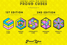 Load image into Gallery viewer, Pansexual Flag - Community Cube Pin-Pride Pin-PANS_ED1+2