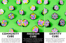 Load image into Gallery viewer, Pansexual Flag - Freedom Cube Pin-Pride Pin-PCBC_PANS