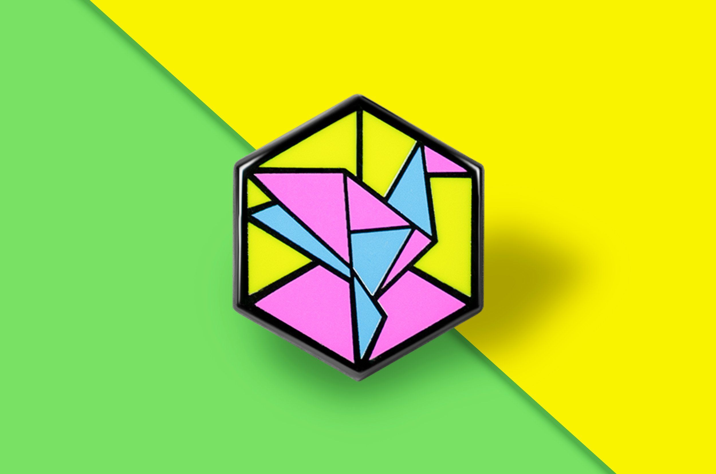 Pansexual Flag Freedom Cube Pin Proud Zebra