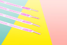 Load image into Gallery viewer, Pansexual Pride Flag White Shoelaces-Pride Shoelaces-SLWH_PANS_45IN