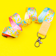 Load image into Gallery viewer, pansexual Pride Lanyards with reversible design by Proud Zebra in position 2