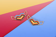 Load image into Gallery viewer, Polyamory Pride Flag White Shoelaces-Pride Shoelaces-SLWH_POLA_45IN