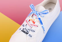Load image into Gallery viewer, Polyamory Pride Flag White Shoelaces-Pride Shoelaces-SLWH_POLA_45IN