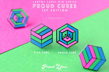 Load image into Gallery viewer, Polysexual Flag - Proud Cube Pin-Pride Pin-PCPC_POLS
