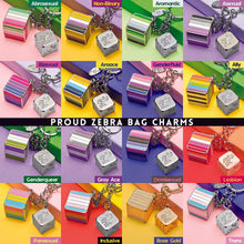 Load image into Gallery viewer, Asexual Pride Flag Proud Cube Bag Charm