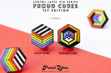 Load image into Gallery viewer, Rainbow Ally Flag - Flag Cube Pin-Pride Pin-PCFC_ALLY