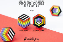 Load image into Gallery viewer, Rainbow Ally Flag - Proud Cube Pin-Pride Pin-PCPC_ALLY
