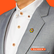 Load image into Gallery viewer, Rainbow Flag - Community Cube Pin-Pride Pin-PCCC_RBOW