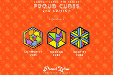 Load image into Gallery viewer, Rainbow Flag - Community Cube Pin-Pride Pin-RBOW_ED2
