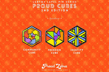 Load image into Gallery viewer, Rainbow Flag - Community Cube Pin-Pride Pin-RBOW_ED2