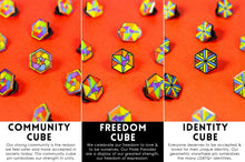 Load image into Gallery viewer, Rainbow Flag - Community Cube Pin-Pride Pin-PCCC_RBOW