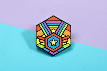 Load image into Gallery viewer, Rainbow Flag - Medal Cube Pin-Pride Pin-PCMC_RBOW_2