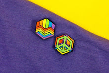 Load image into Gallery viewer, Rainbow Flag - Peace Cube Pin-Pride Pin-RBOW_ED3