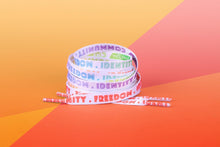 Load image into Gallery viewer, Rainbow Pride Flag White Shoelaces-Pride Shoelaces-SLWH_RBOW_45IN