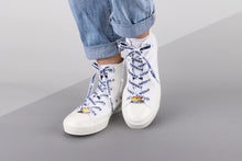 Load image into Gallery viewer, Subtle Pride Flag White Shoelaces-Pride Shoelaces-LLSL_SLWH_SUBT_45IN