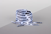 Load image into Gallery viewer, Subtle Pride Flag White Shoelaces-Pride Shoelaces-SLWH_SUBT_45IN