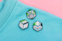Load image into Gallery viewer, Trans Aromantic Pride - Flag Cube Pin-Pride Pin-TRAN_AROM_ED5