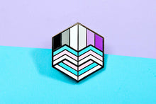 Load image into Gallery viewer, Trans Asexual Pride - Flag Cube Pin-Pride Pin-PCHC_TRAN_ASEX
