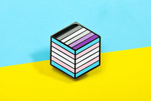 Load image into Gallery viewer, Trans Asexual Pride - Flag Cube Pin-Pride Pin-PCFC_TRAN_ASEX