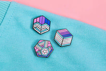Load image into Gallery viewer, Trans Bisexual Pride - Medal Cube Pin-Pride Pin-TRAN_BISX_ED5