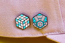 Load image into Gallery viewer, Trans Flag - Medal Cube Pin-Pride Pin-TRAN_ED4
