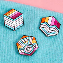 Load image into Gallery viewer, Trans Lesbian Pride - Love Cube Pin