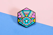 Load image into Gallery viewer, Trans Pansexual Pride - Flag Cube Pin-Pride Pin-PCMC_TRAN_PANS
