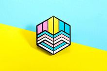 Load image into Gallery viewer, Trans Pansexual Pride - Flag Cube Pin-Pride Pin-PCHC_TRAN_PANS