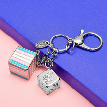 Load image into Gallery viewer, Trans Pride Flag Proud Cube Bag Charm-Pride Bag Charm-BAGC_TRAN