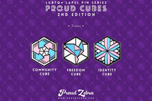 Load image into Gallery viewer, Transgender Flag - Community Cube Pin-Pride Pin-TRAN_ED2
