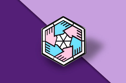 Transgender Flag - Community Cube Pin