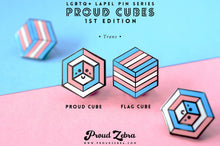 Load image into Gallery viewer, Transgender Flag - Flag Cube Pin-Pride Pin-PCFC_TRAN