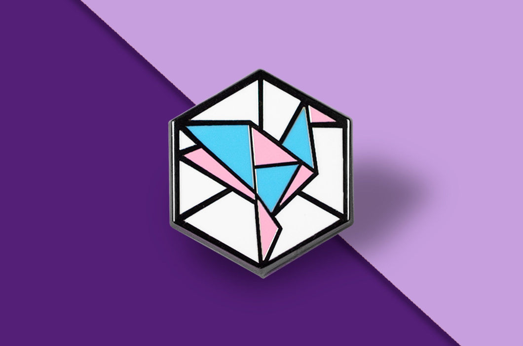 Transgender Flag - Freedom Cube Pin-Pride Pin-PCBC_TRAN