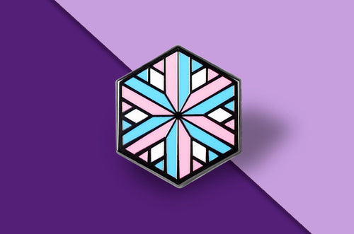 Transgender Flag - Identity Cube Pin