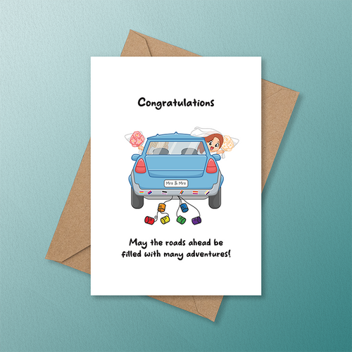 Wedding: Mrs & Mrs - LGBTQ+ Greeting Cards