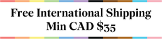 free international shipping with min CAD $35+ purchase