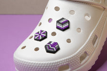 Load image into Gallery viewer, Asexual Pride Crocs Shoe Charms
