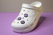 Load image into Gallery viewer, Asexual Pride Crocs Shoe Charms
