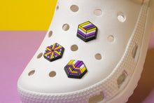 Load image into Gallery viewer, Non-Binary Pride Crocs Shoe Charms
